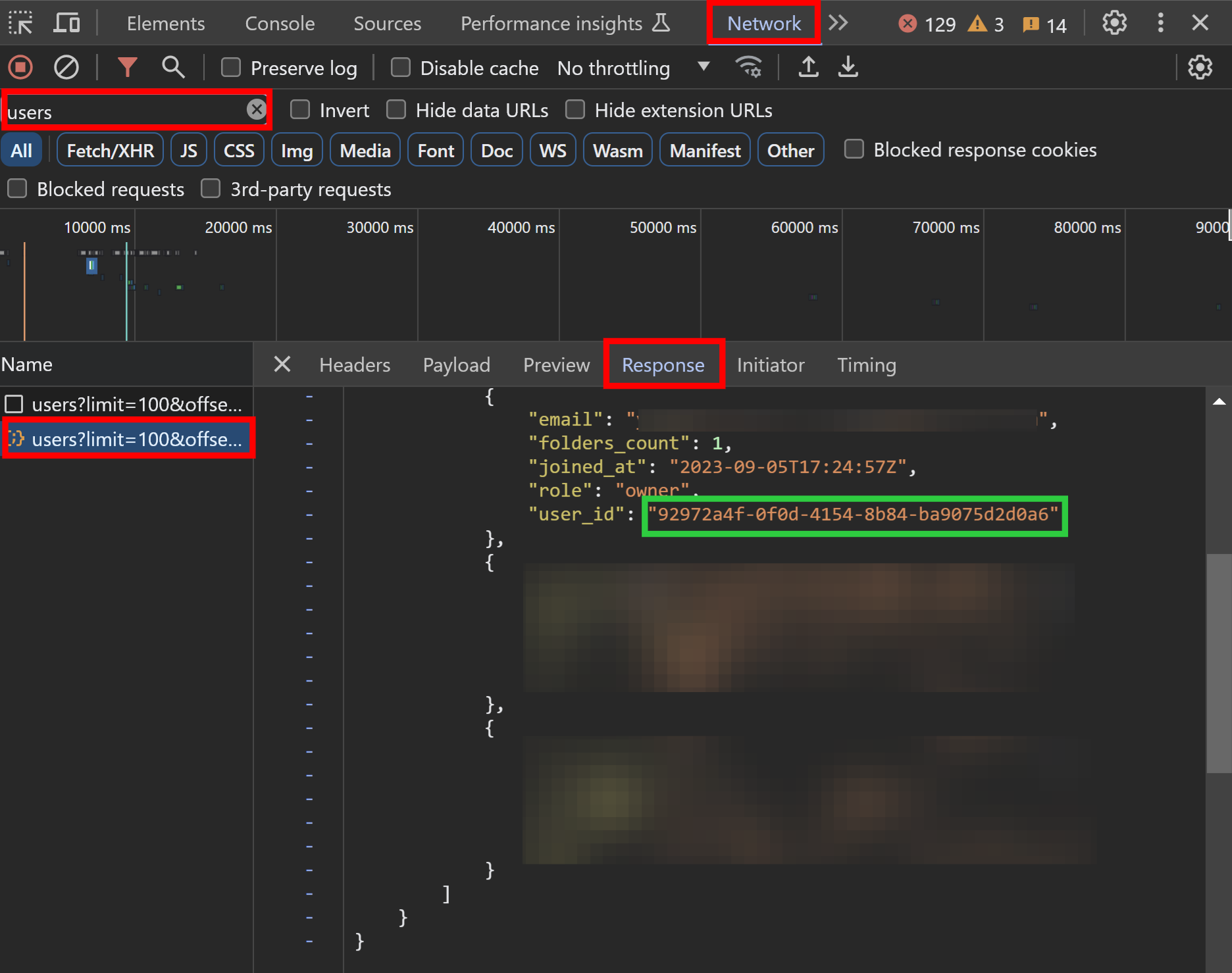 Devtools User ID