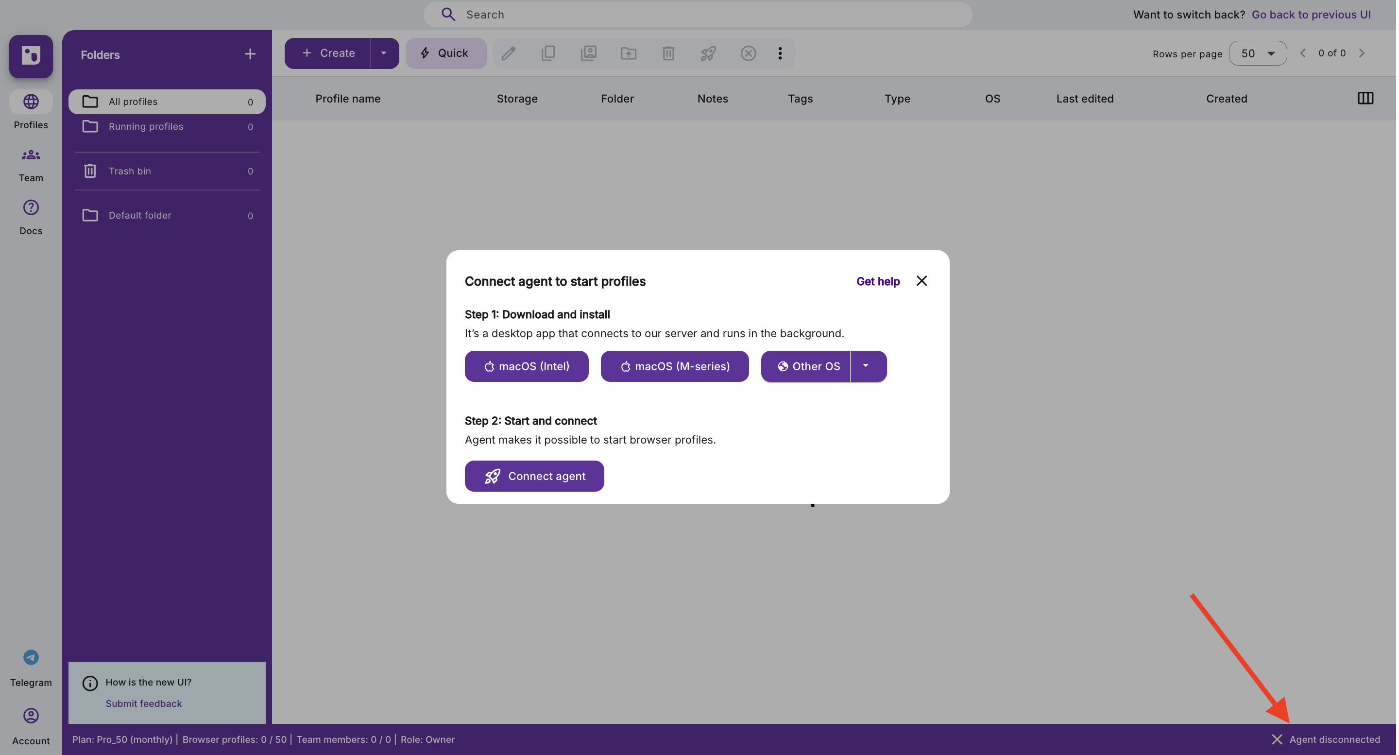 Indigo X agent installation screenshots